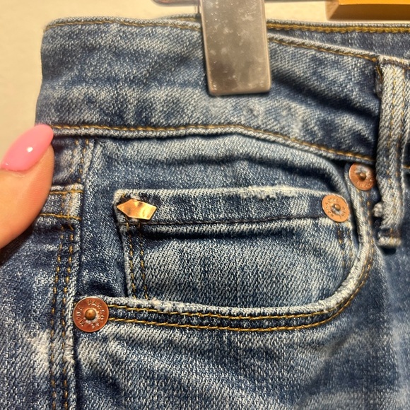 PARADISE MINE by ARITZIA jeans, low rise skinny, size 24, ripped knees - Picture 5 of 10